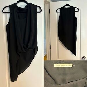 Asymmetrical black blouse